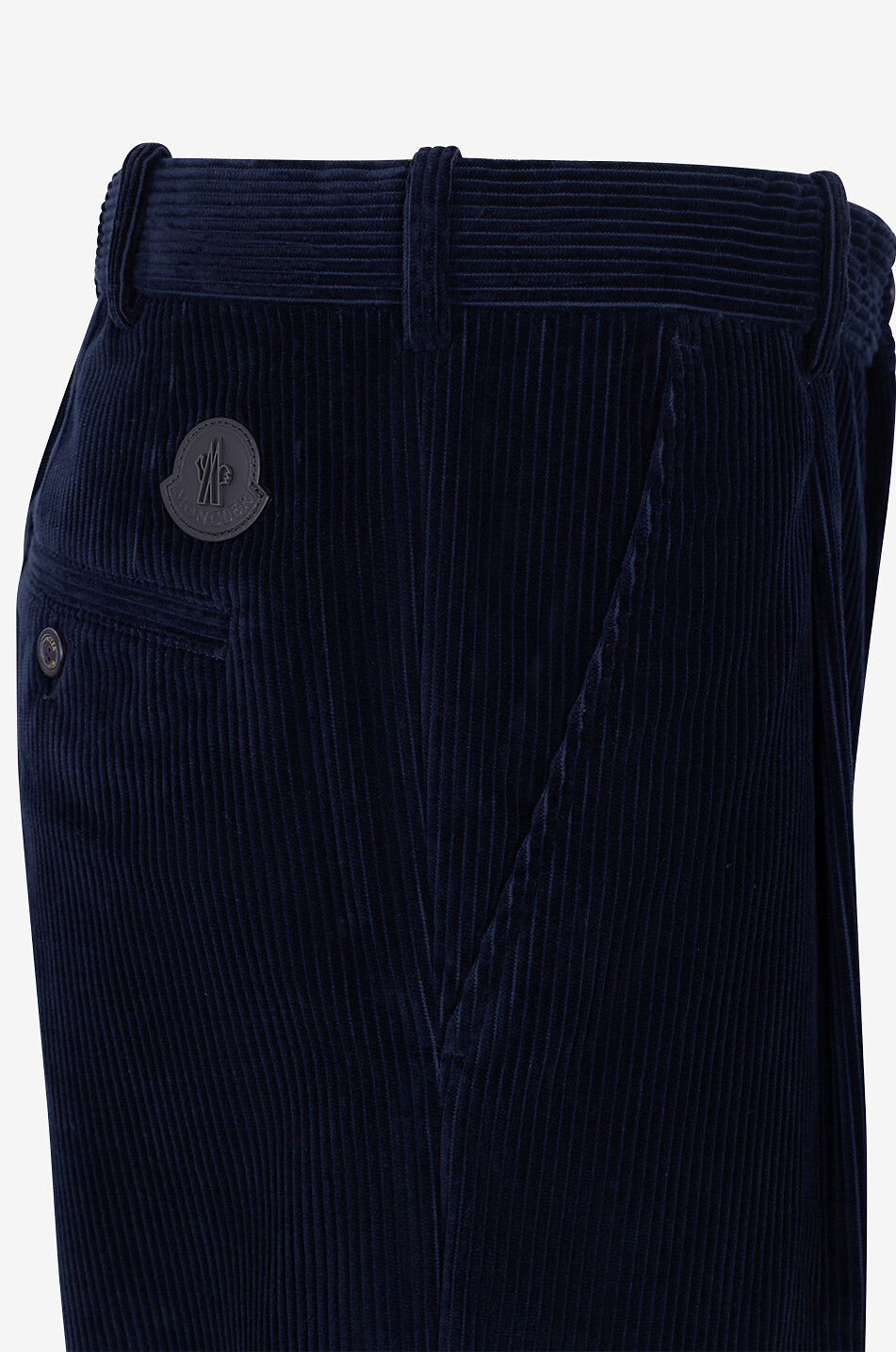 MONCLER Gerade Hose aus Cordsamt Herren BLAU 3