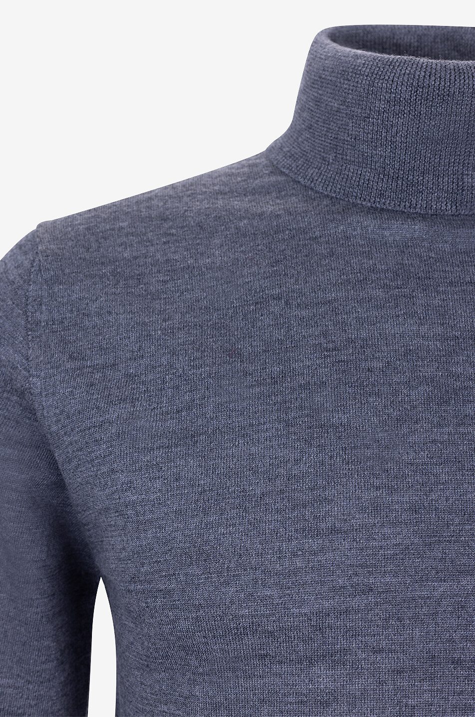 DANIELE FIESOLI Pull fin à col roulé en laine mérinos extrafine Homme GRIS MOYEN 3