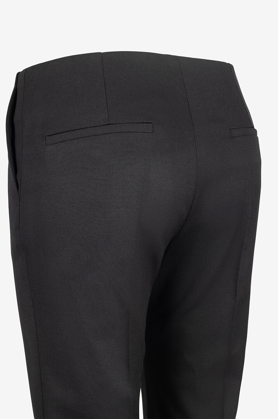 CHLOE Pantalon bootcut asymétrique en laine grain-de-poudre Femme NOIR 3