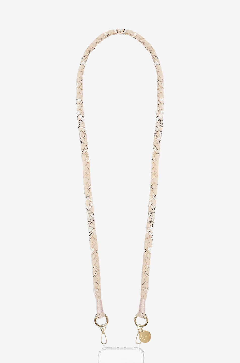 LACOQUEFRANCAISE Della braided bandana smartphone cord Women BEIGE 1