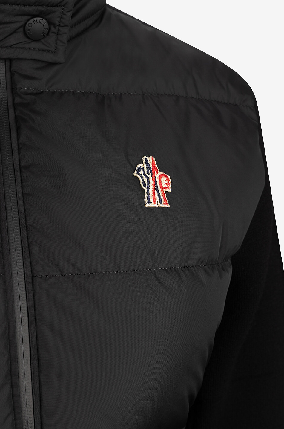 MONCLER GRENOBLE Après-Ski fitted knit and down cardigan Women BLACK 3