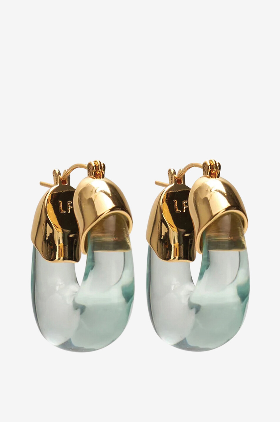 LIZZIE FORTUNATO Créoles en résine Mini Organic Femme BLEU CLAIR 1