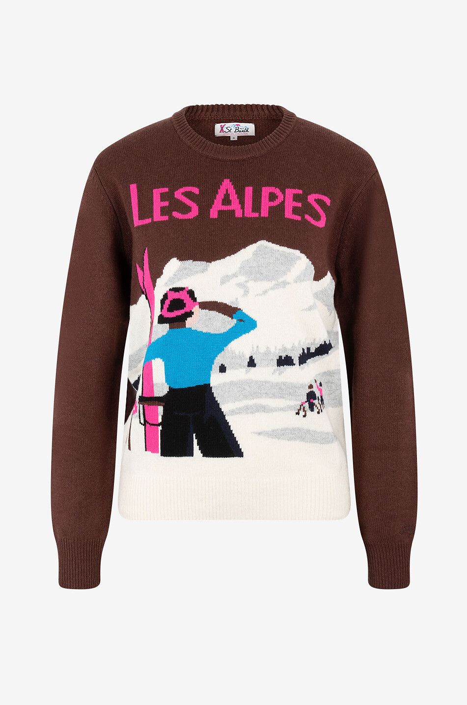 Pullover mit Rundhalsausschnitt aus Wolle und Viskose New Queen