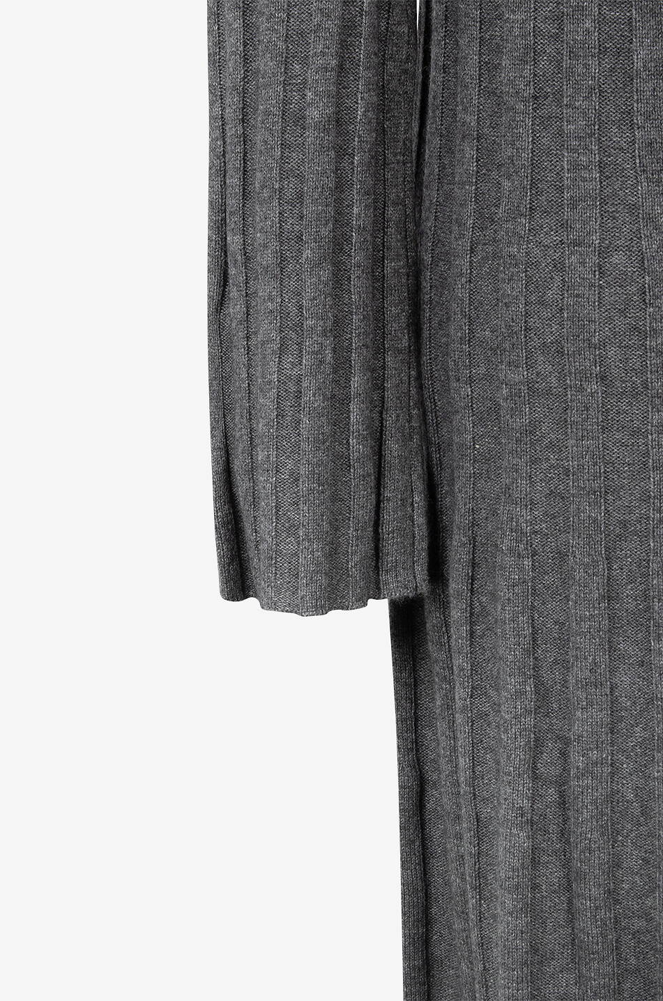 LOULOU STUDIO Robe pull en laine et cachemire Irma Femme GRIS FONCÉ 3