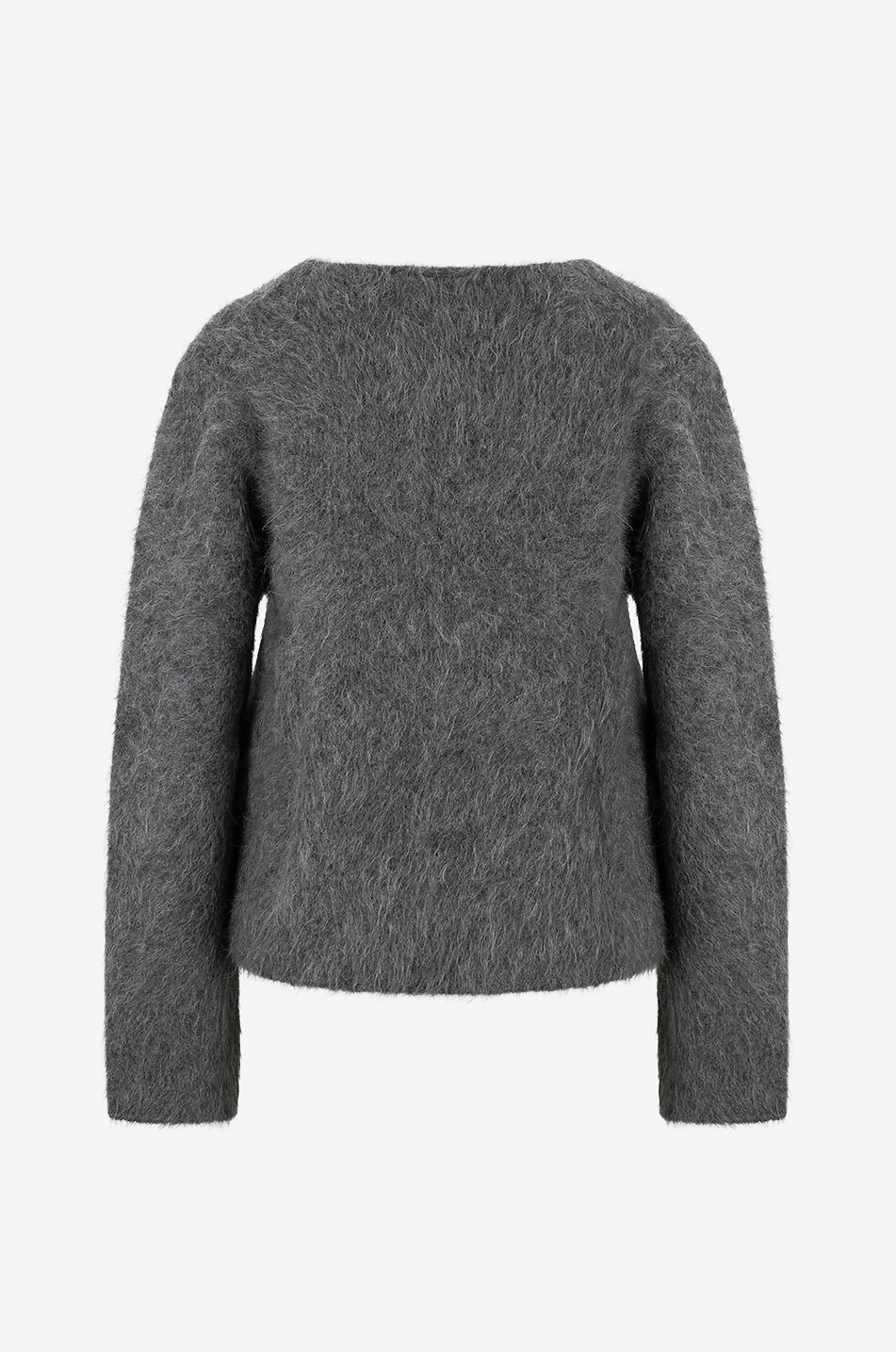 LOULOU STUDIO Pullover mit Rundhalsausschnitt aus Alpakawolle Freya Damen DUNKELGRAU 2