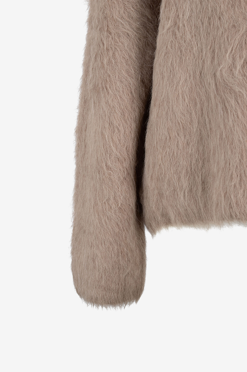 TOTEME Pullover mit Rundhalsausschnitt aus flauschiger Alpakawolle Boxy Damen BEIGE 3