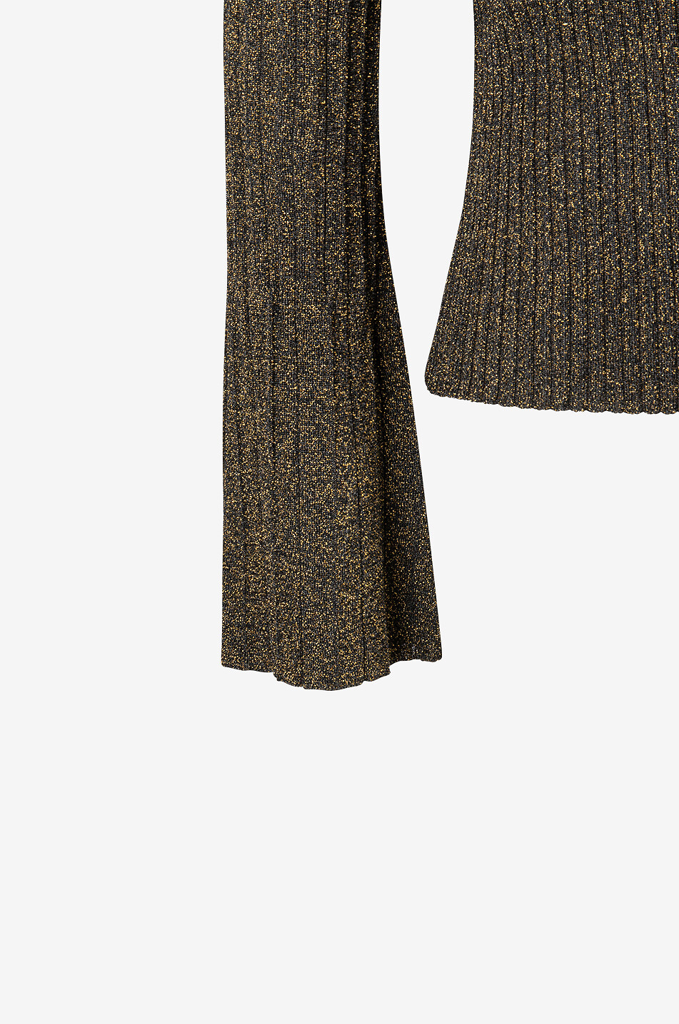 Long-sleeved Lurex knit top with back cut-out