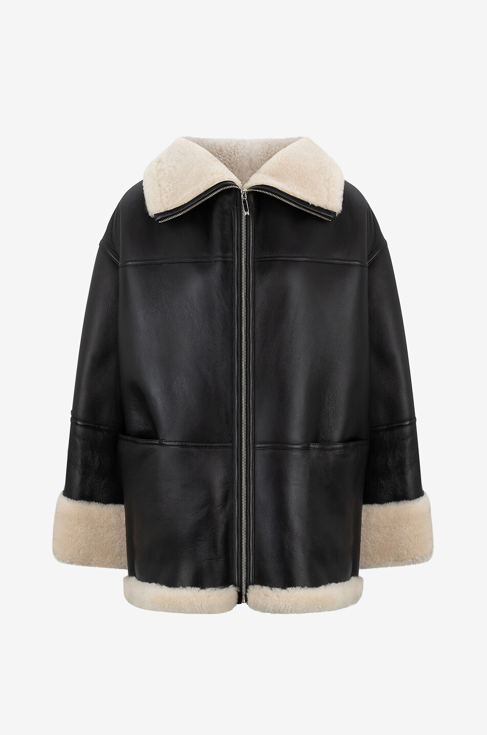 Lamb leather coat
