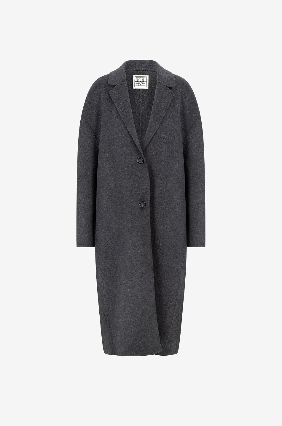 TOTEME Langer Mantel aus Wolle Doublé Cocoon Damen DUNKELGRAU 1