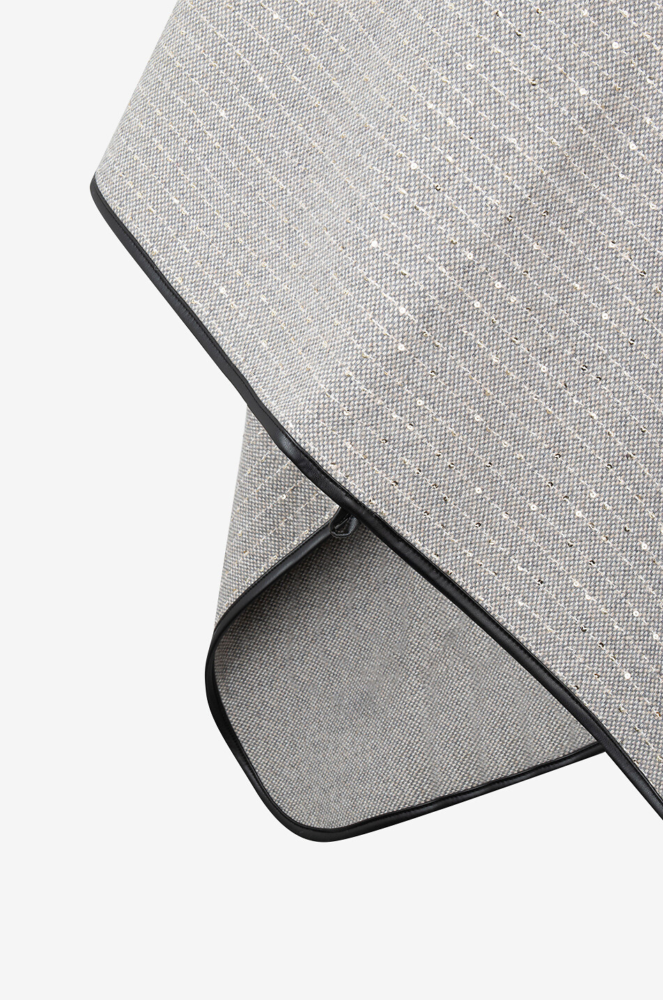 Meliertes Nadelstreifen-Cape mit Pailletten