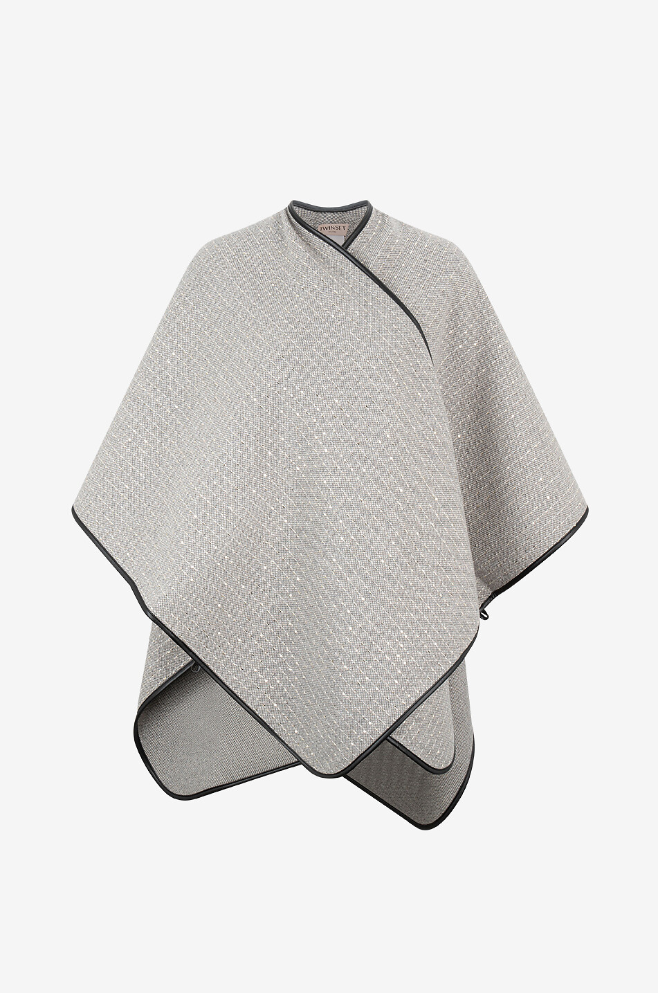 Sequin-adorned pinstripe mottled Cape