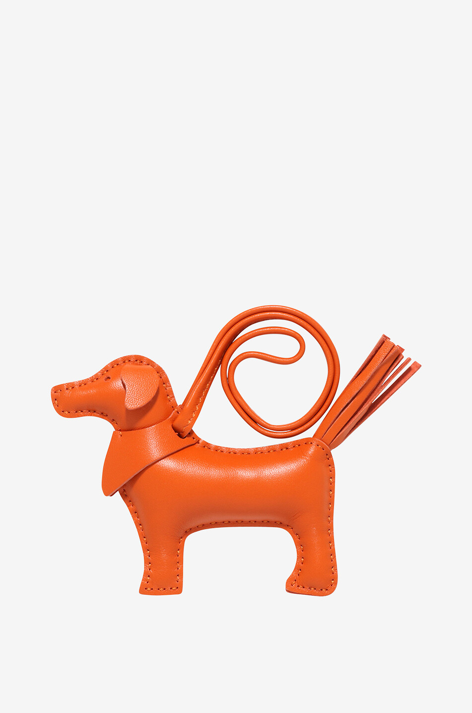 EMILY’S X BONGENIE Charm de sac en cuir Dog Charm Femme ORANGE 1