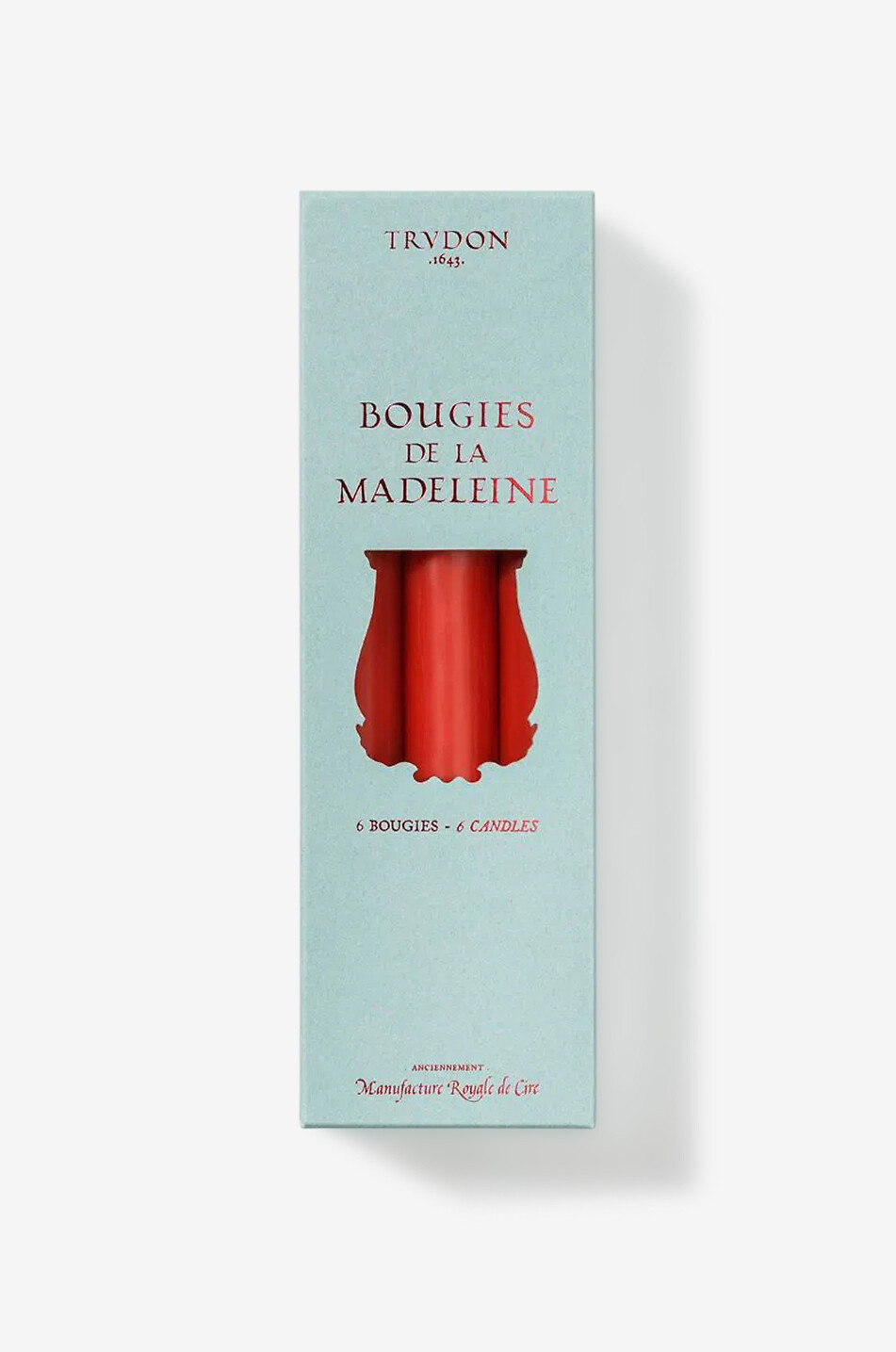 TRUDON Madeleine Rouge Vif set of 6 taper candles Home Colourless 2