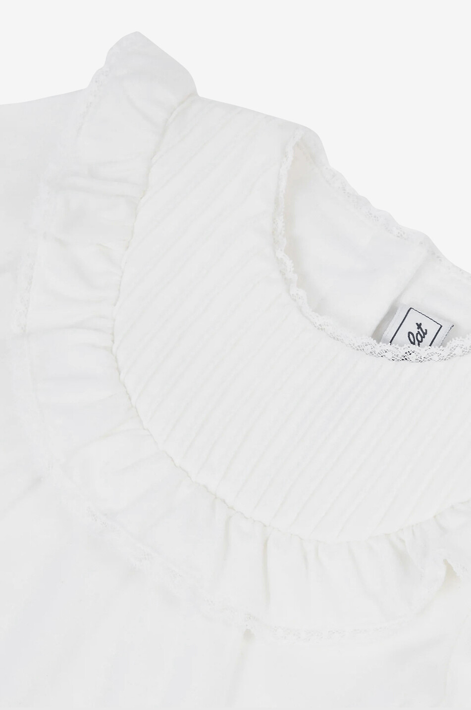 Bluse mit gerüschtem Latz für Babys aus Baumwolle und Modal