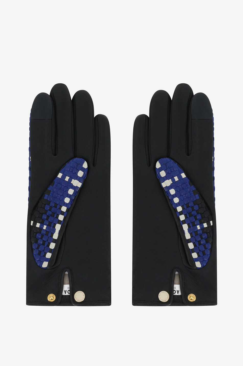 Camilla checked lambskin leather gloves