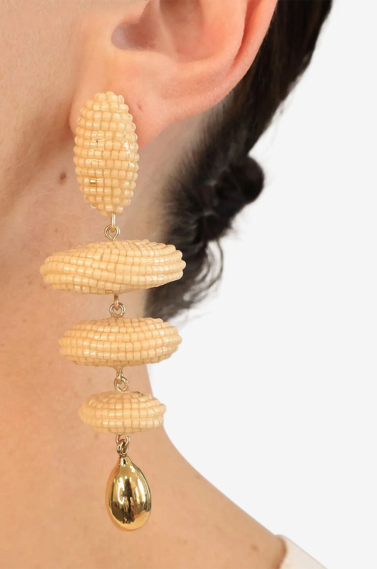 SUSANA VEGA Amelí ear danglers Women EGGSHELL 2