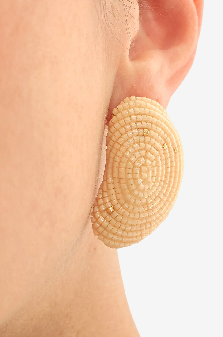 SUSANA VEGA Clous d'oreilles en perles de verre Mini Mura Femme BLANC CASSE 2