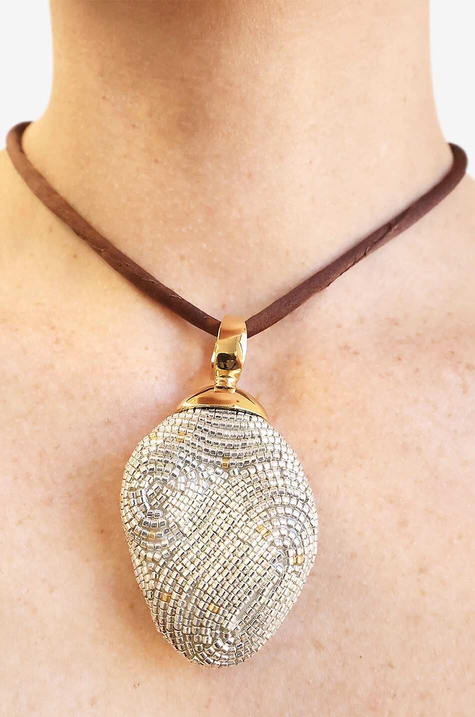 SUSANA VEGA Pendentif en perles de verre Cor Femme ARGENT 3