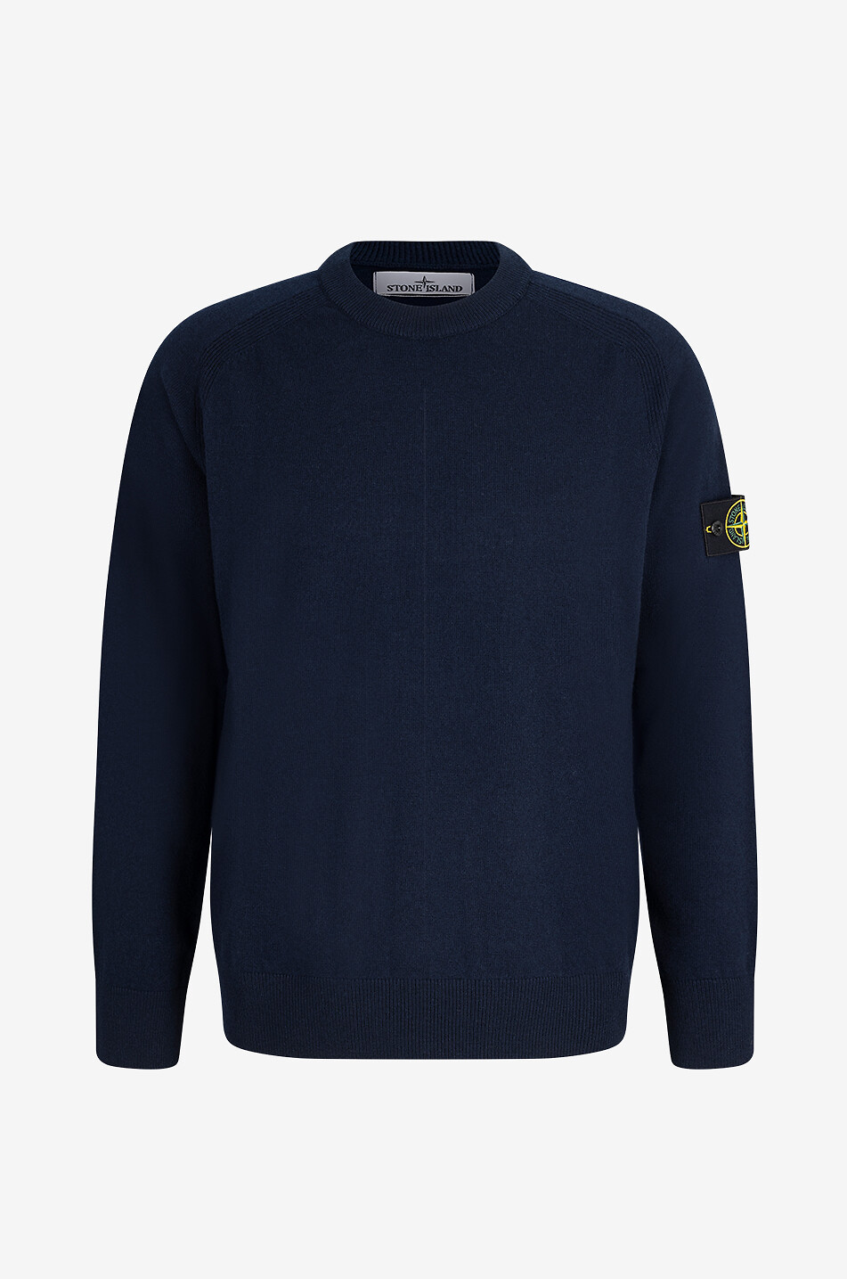 540A3 wool jumper with buttoned stand up collar