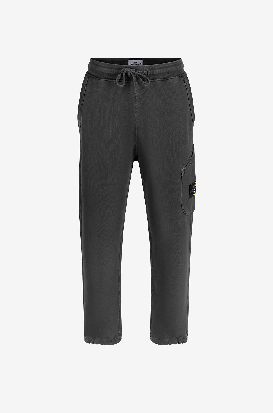 Grey stone island joggers mens sale