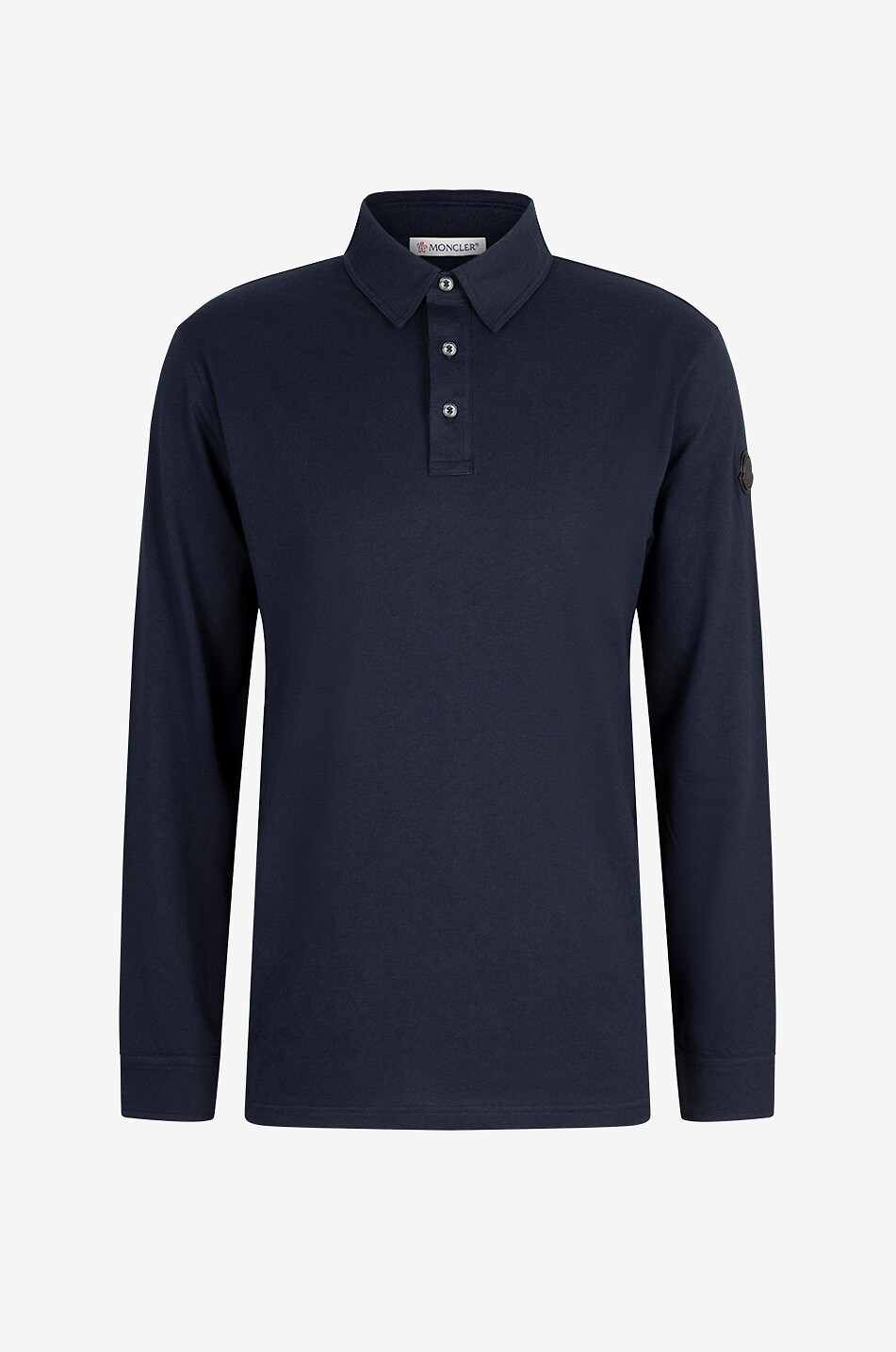 Langarm-Polohemd aus Baumwoll- und Kaschmirjersey