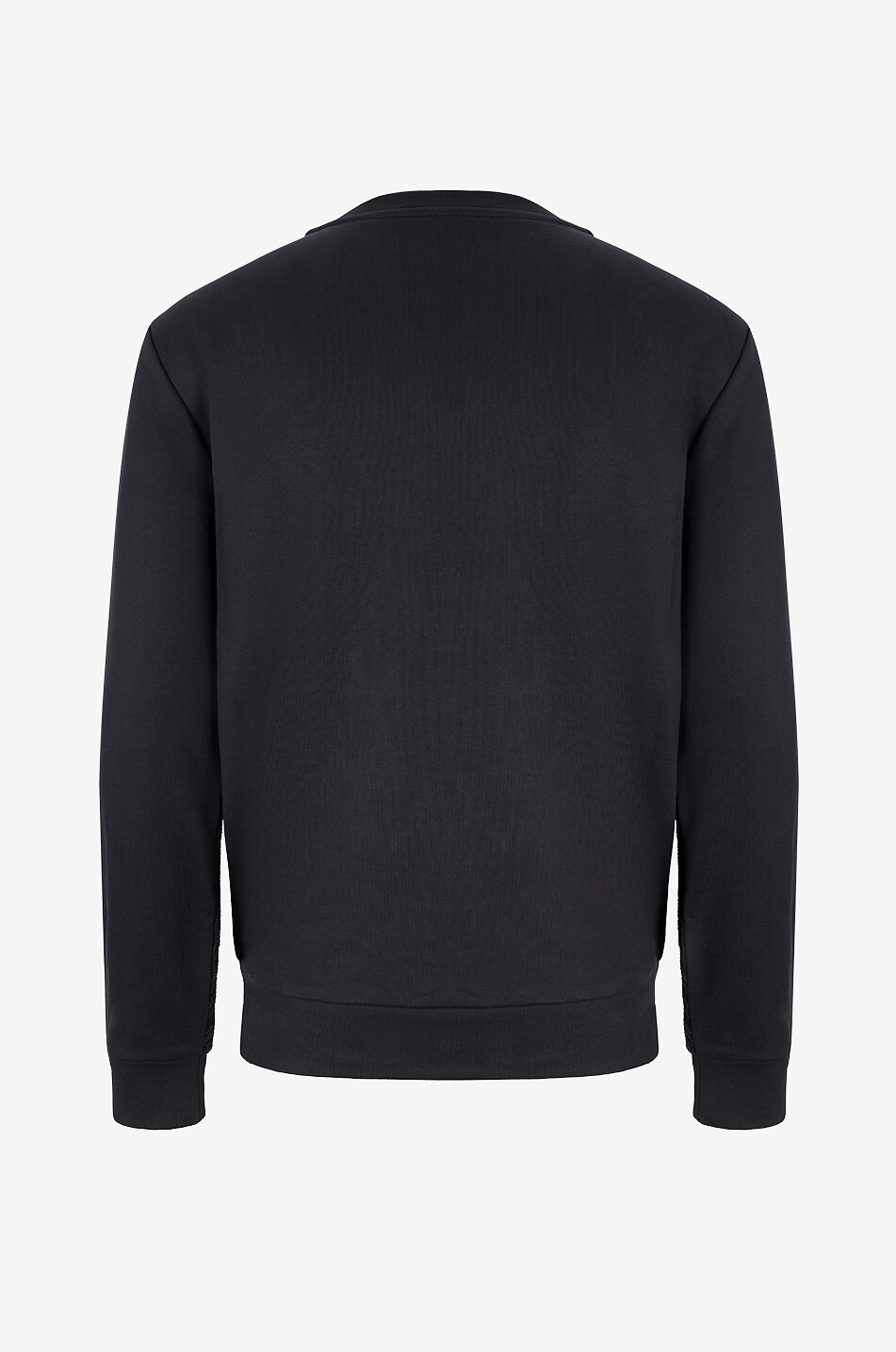 MONCLER Sweat-shirt à col rond en molleton et maille côtelée Homme BLEU 2