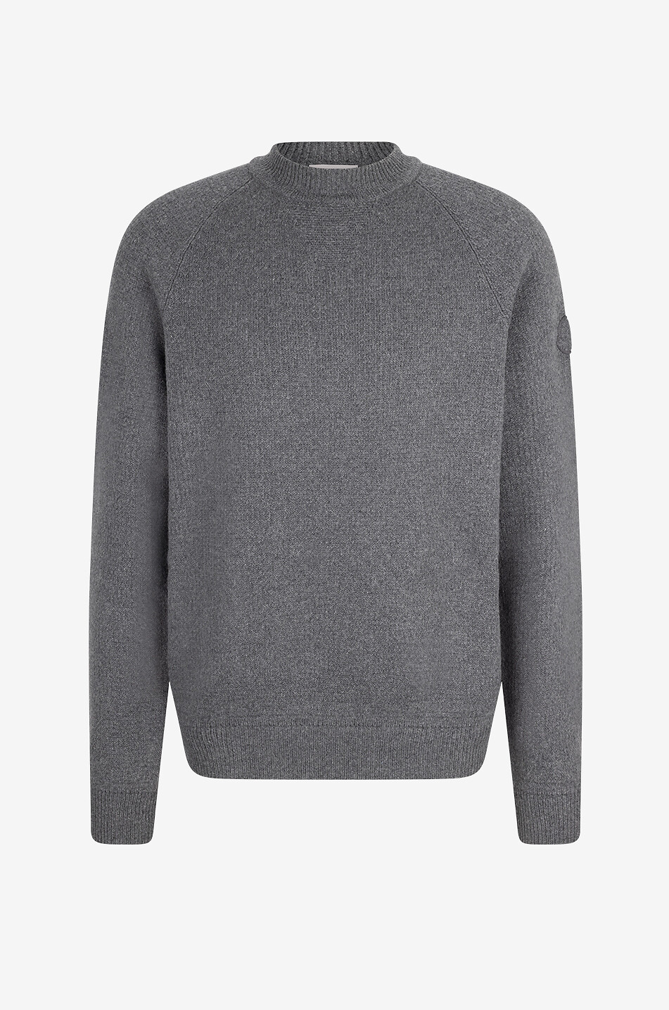 Felted wool and cashmere blend crewneck jumper