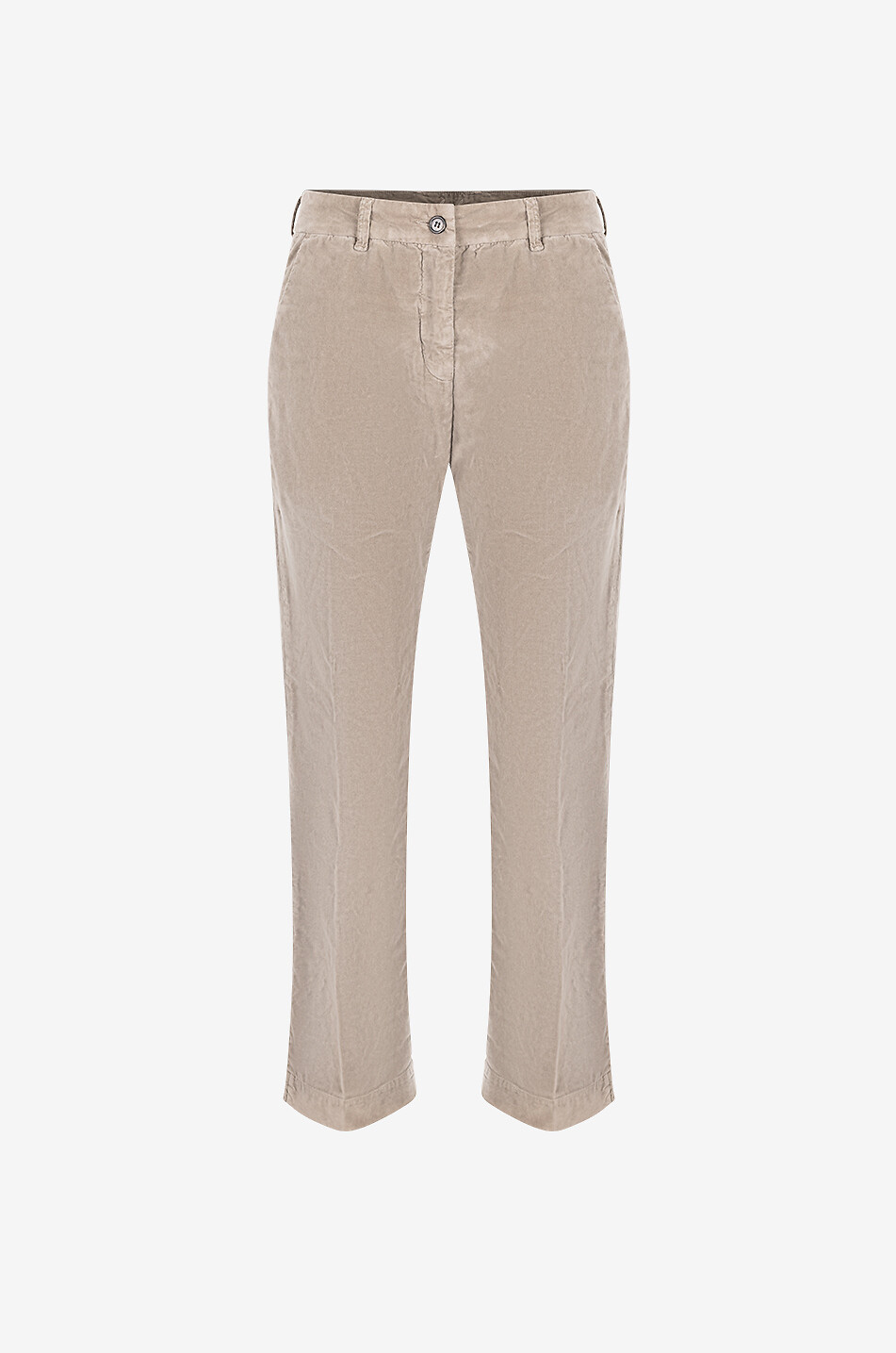 PAMELA HENSON Emma velvet straight-leg trousers Women LIGHT BROWN 1