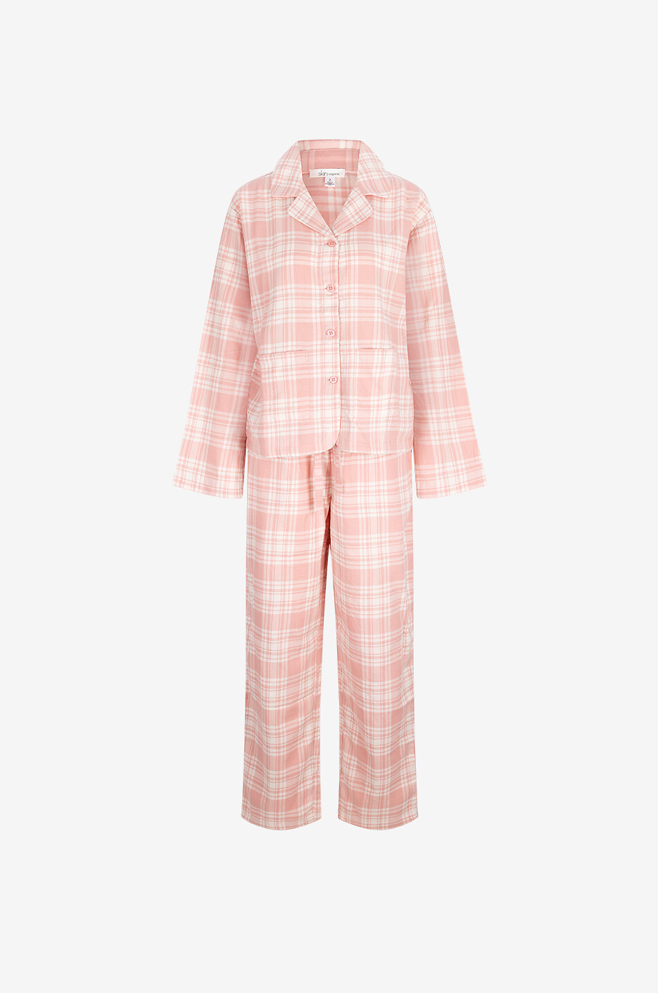 Checked organic cotton pyjama set