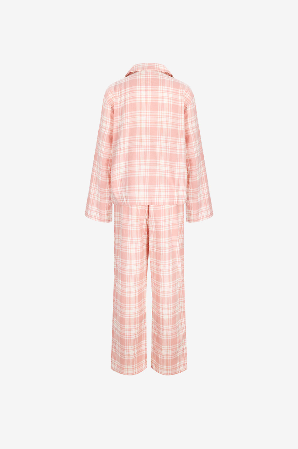 SKIN Checked organic cotton pyjama set Women LIGHT PINK 2