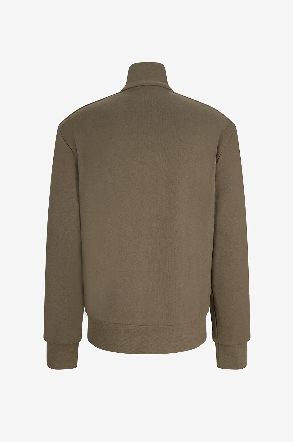 MONCLER Sweat-shirt zippé à empiècements duvet Homme VERT 2