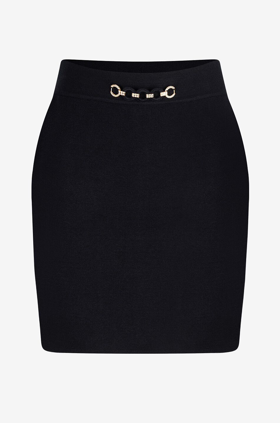 Jupe courte en viscose détail mors