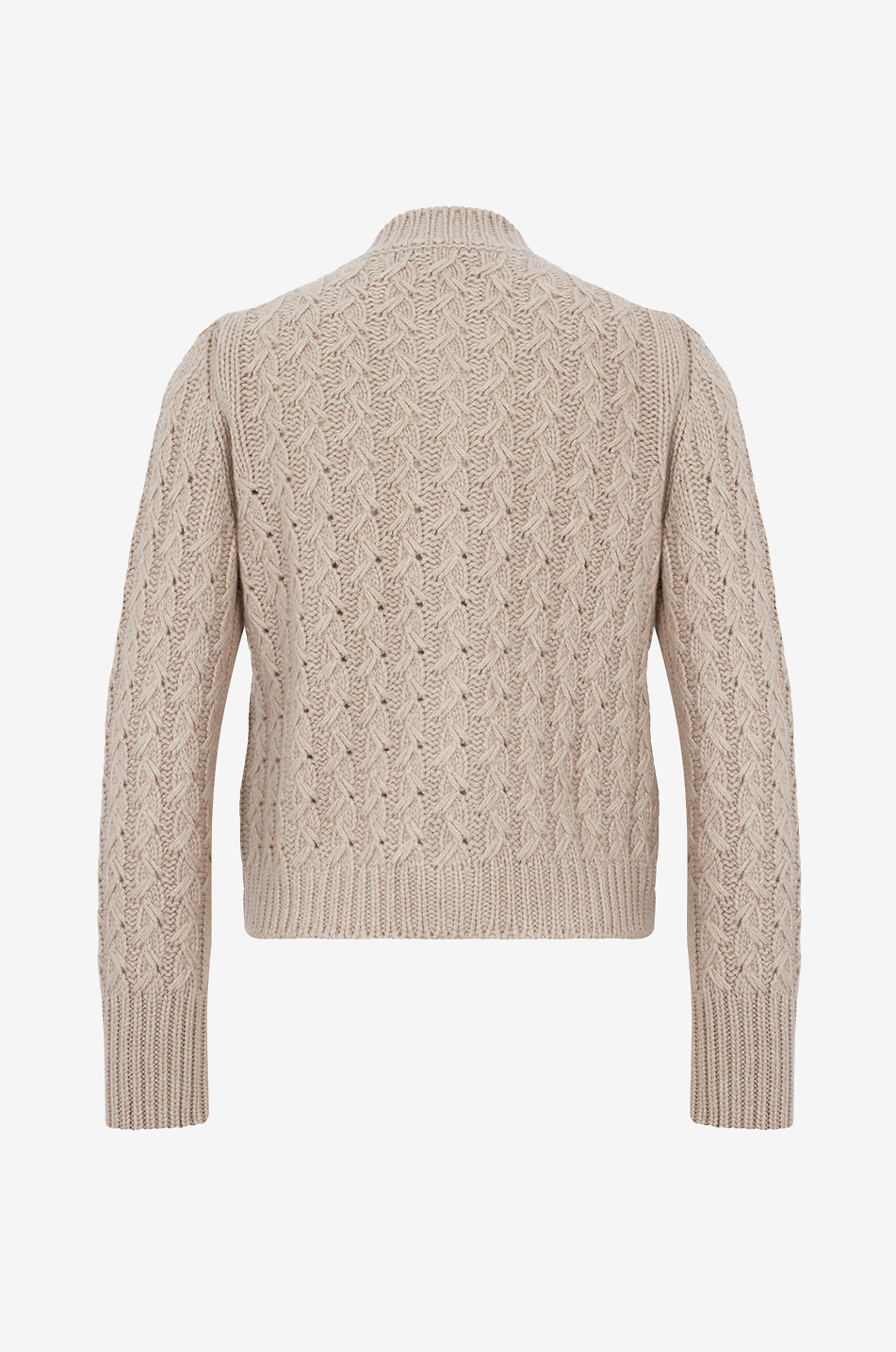 Cashmere short button-down cable-knit cardigan