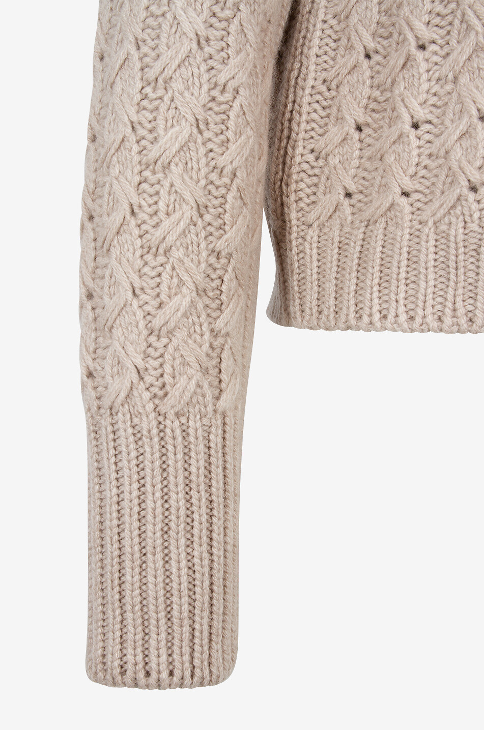 Cashmere short button-down cable-knit cardigan