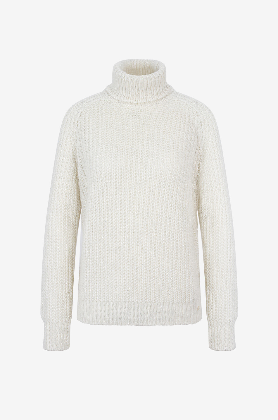 Pullover mit Stehkragen und Pailletten