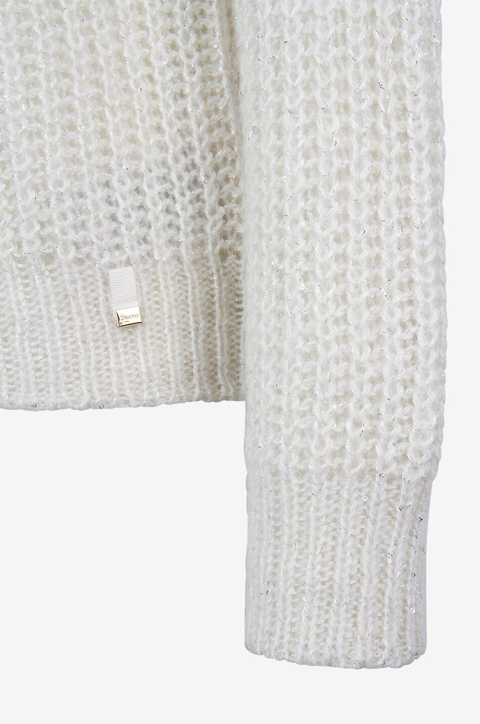 Pullover mit Stehkragen und Pailletten