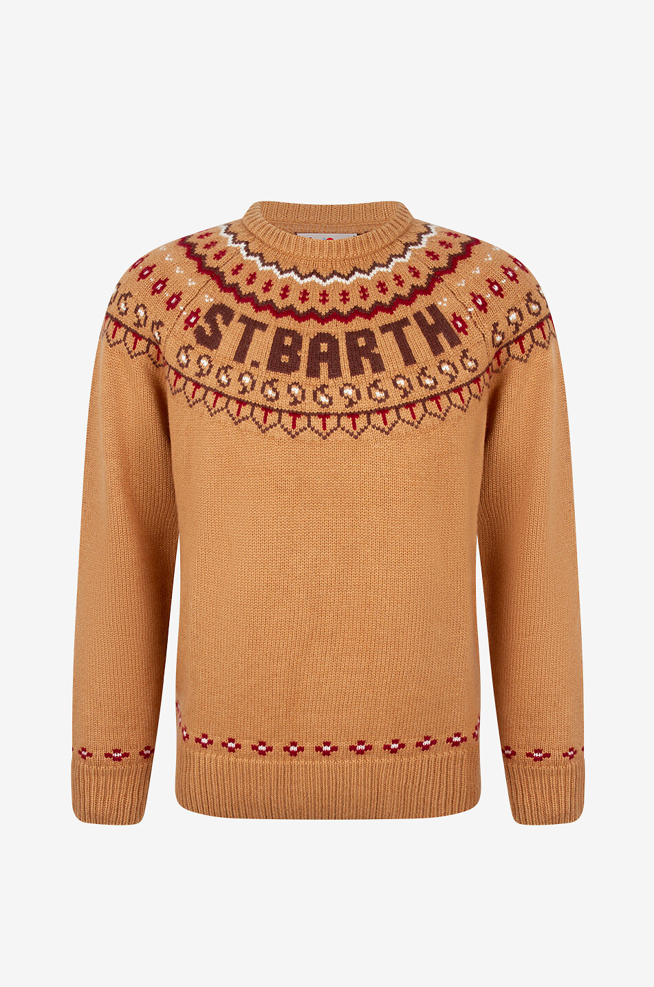 MC2 SAINT BARTH Heron wool and viscose round-neck jumper Men BROWN 1