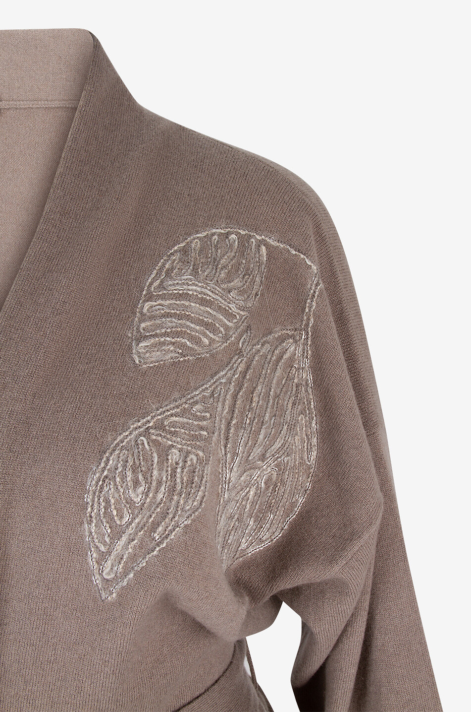 PANICALE Wool and silk kimono Women BROWN 3