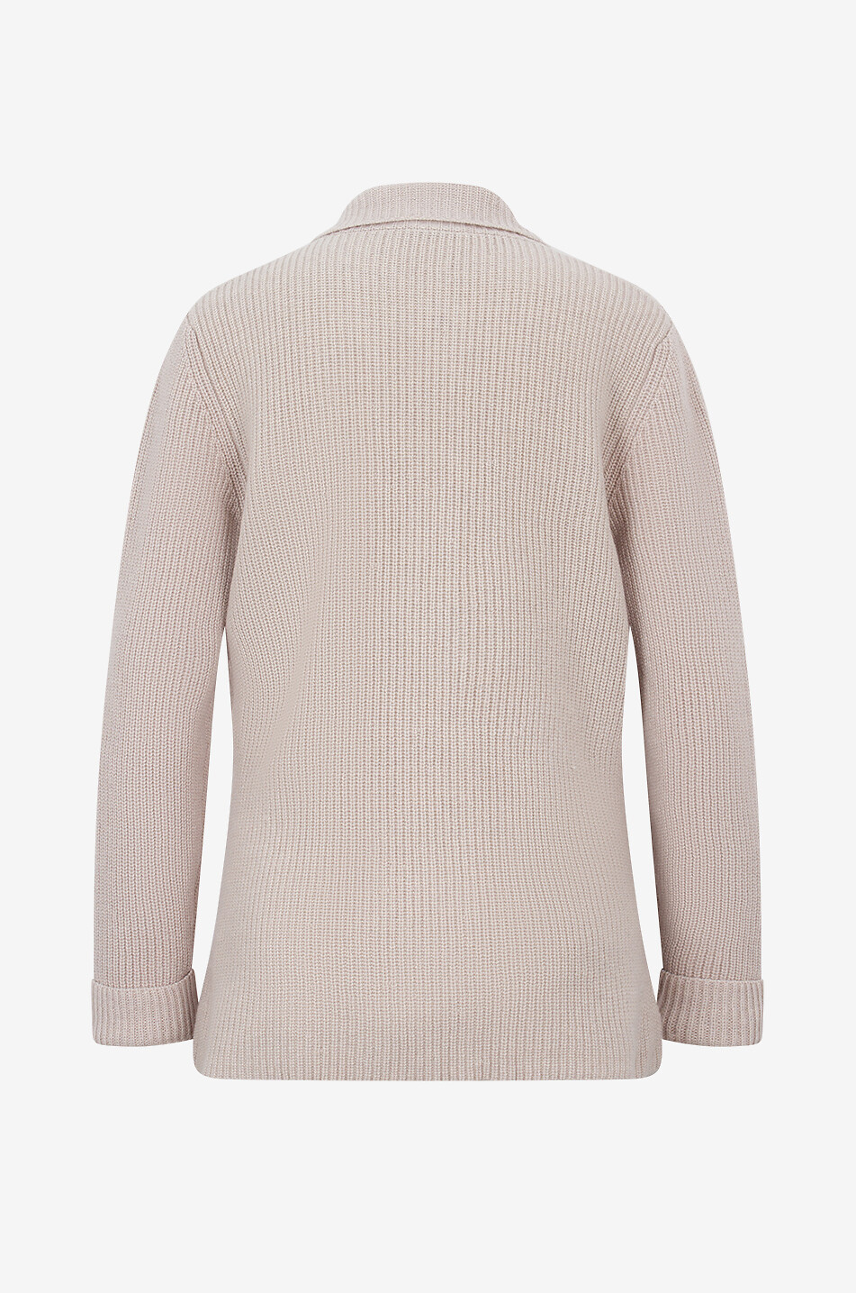 Cardigan en maille anglaise en laine vierge et soie