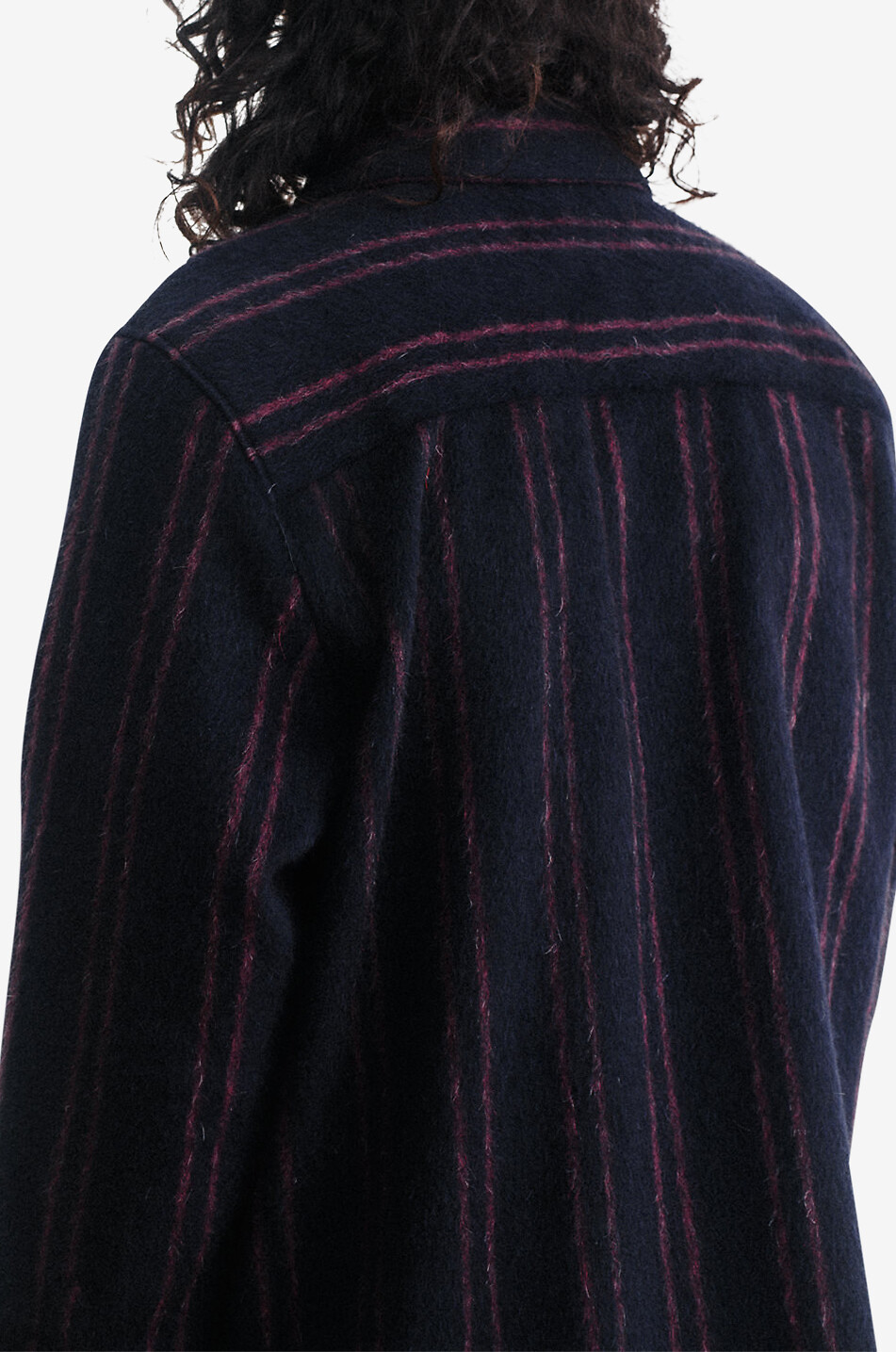 A KIND OF GUISE Langärmelige Hemdjacke aus Wolle und Mohair Cullu Herren DUNKELBLAU 6
