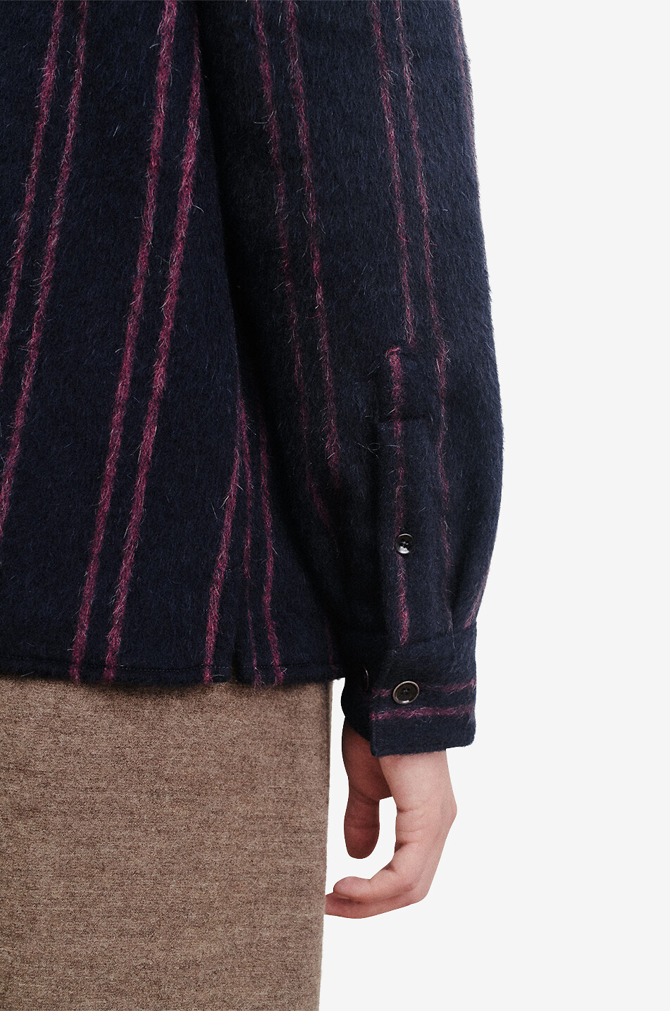 A KIND OF GUISE Langärmelige Hemdjacke aus Wolle und Mohair Cullu Herren DUNKELBLAU 7