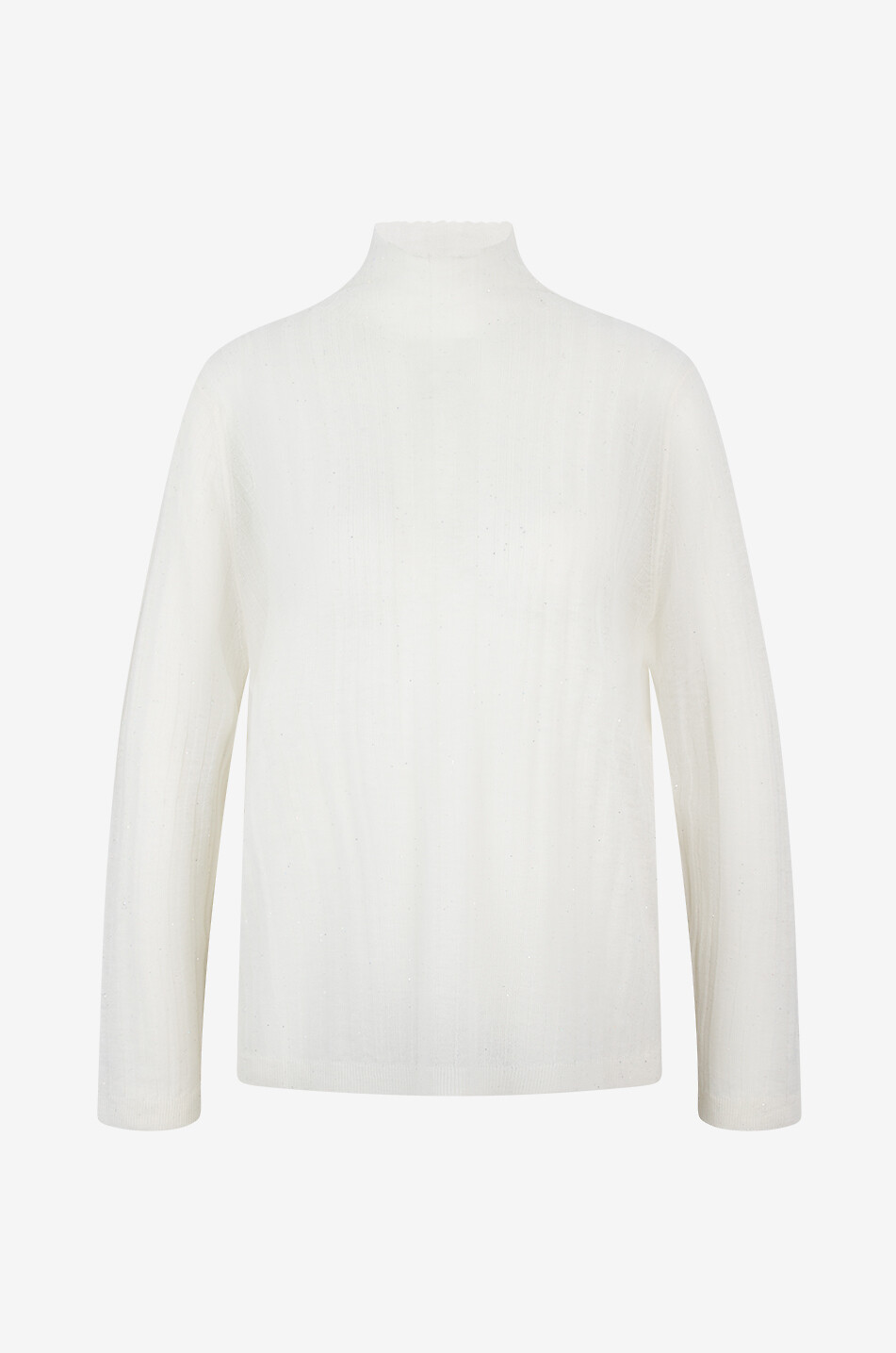 PANICALE Pullover mit Stehkragen aus Wolle Damen CREMEFARBEN 1