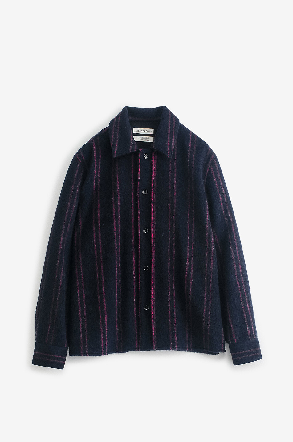 A KIND OF GUISE Langärmelige Hemdjacke aus Wolle und Mohair Cullu Herren DUNKELBLAU 1