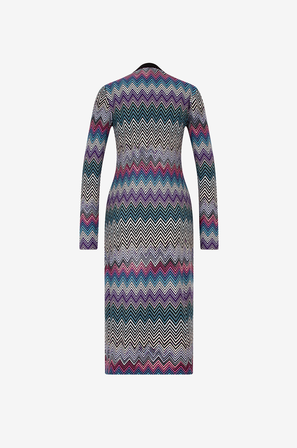 MISSONI Zig-zag jacquard long button-down cardigan Women BLUE 2