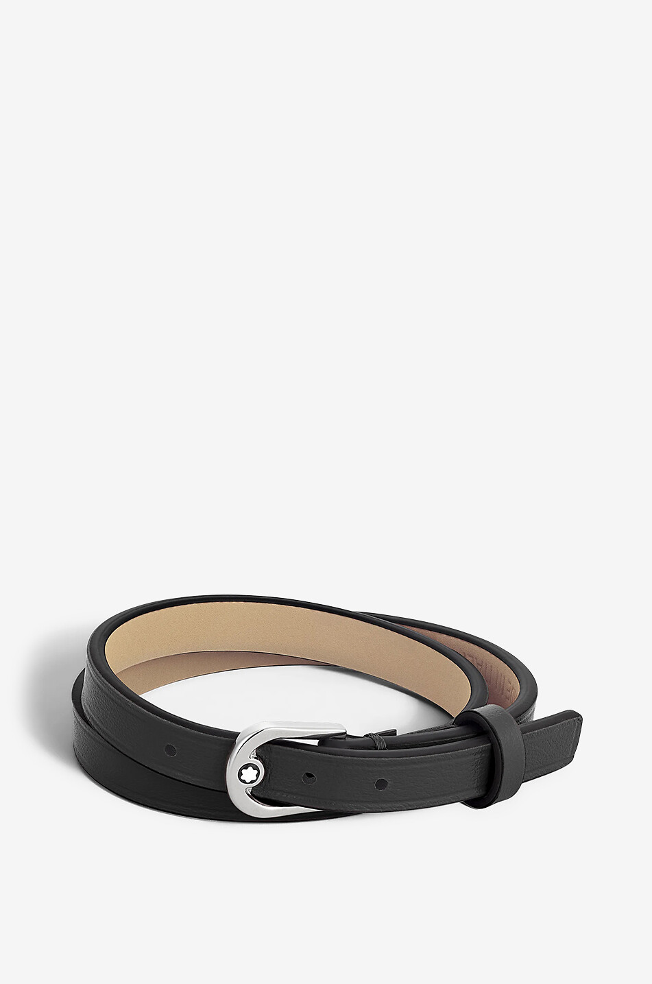 MONTBLANC Doppeltes Lederarmband Horseshoe Buckle Herren SCHWARZ 1