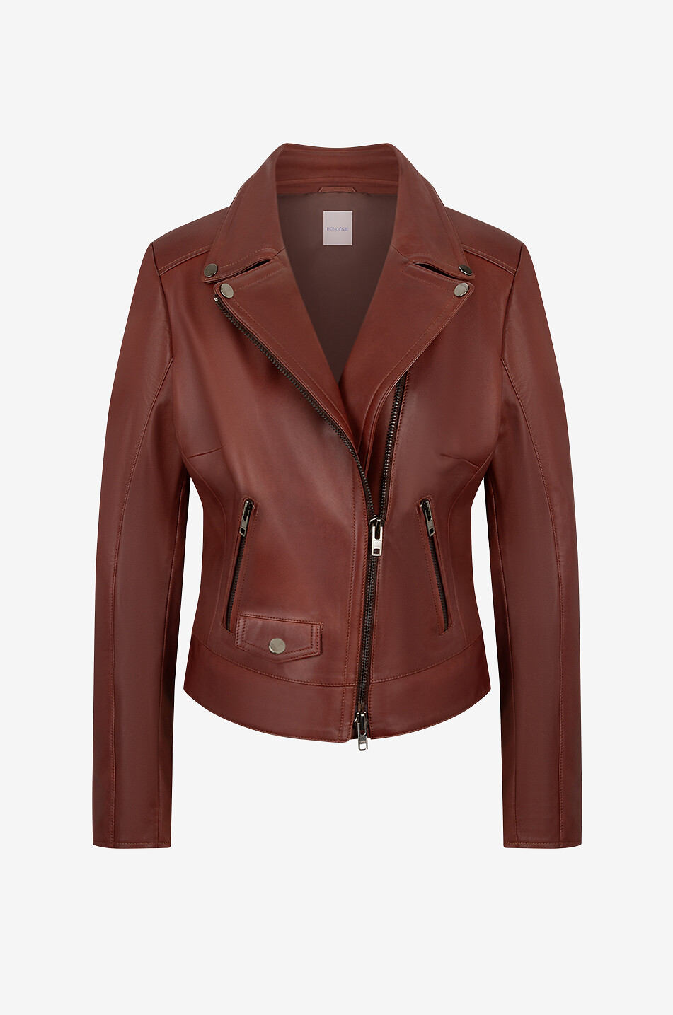 Perfecto cintré en cuir nappa