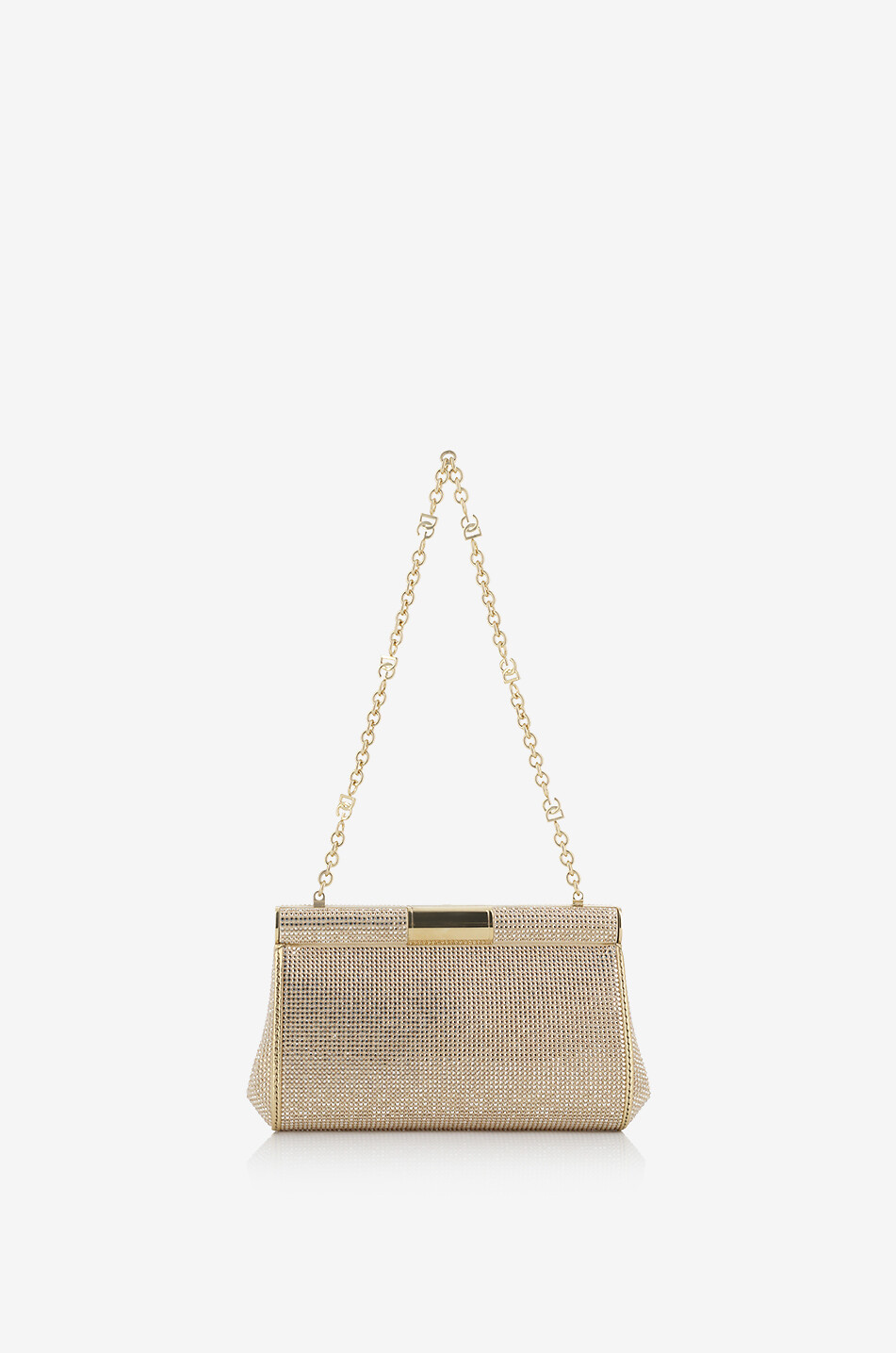 DOLCE & GABBANA Marlene Small satin and crystal shoulder bag Women GOLDEN 3