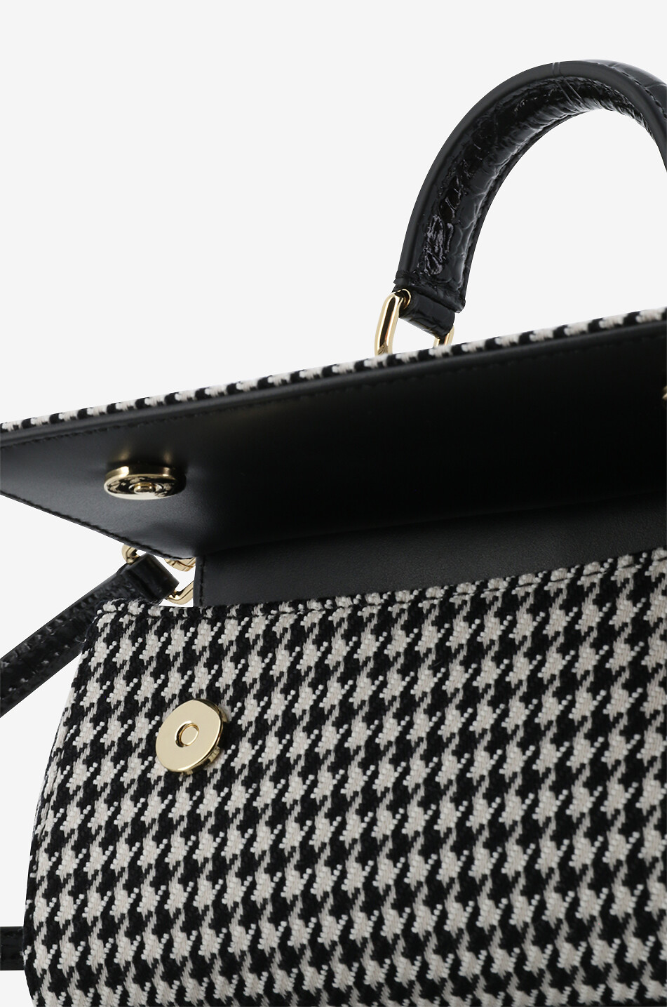 DOLCE & GABBANA Handtasche aus Hahnentritt-Stoff und Leder Sicily Small Damen BUNT 5