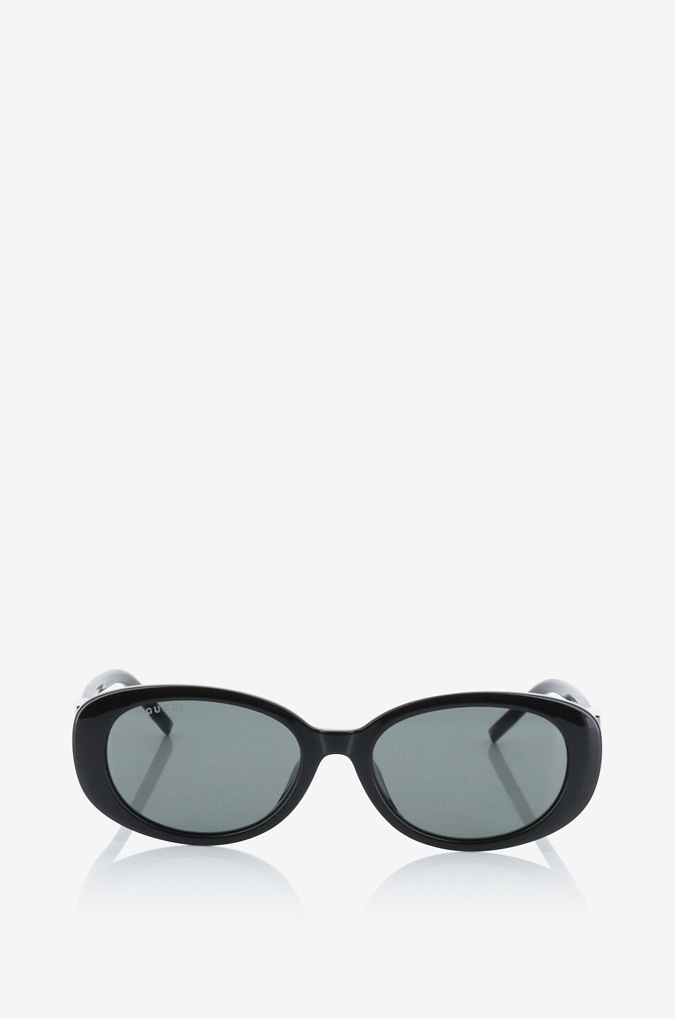 GUCCI Cat3 Oval popular Shiny Black Sunglasses