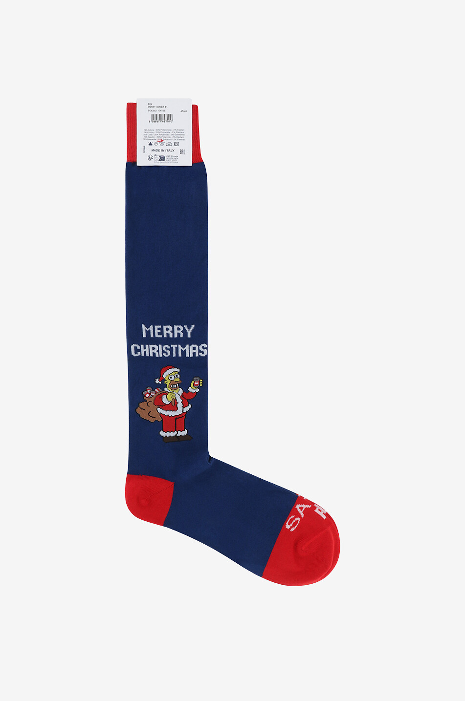 MC2 SAINT BARTH Jacquard-Socken aus Baumwolle The Simpsons Merry Christmas Herren DUNKELBLAU 1